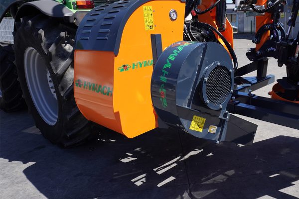 Optional blower for cleaning up grass clippings
